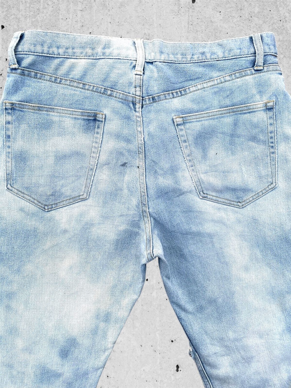 Japanese Brand 🔥 Japanese Brands Light Blue Distressed Denim W33🔥 Size US 33 - 10 Thumbnail