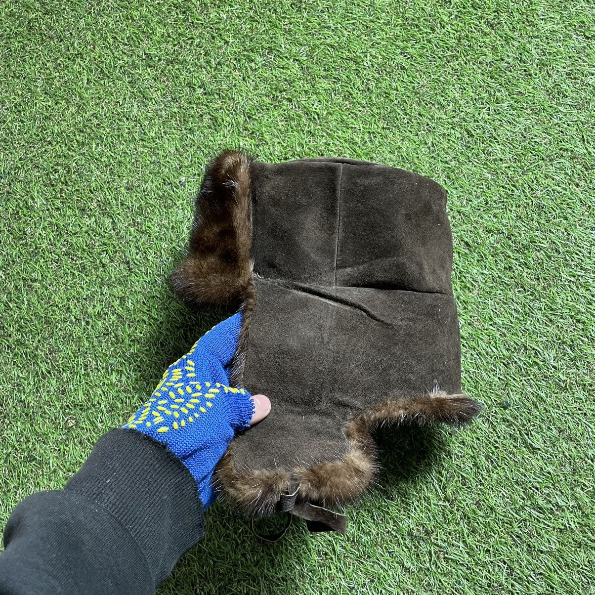 Vintage Vintage Brown Suede Trapper Hat Archive Coldwear Grunge OS Size ONE SIZE - 1 Thumbnail