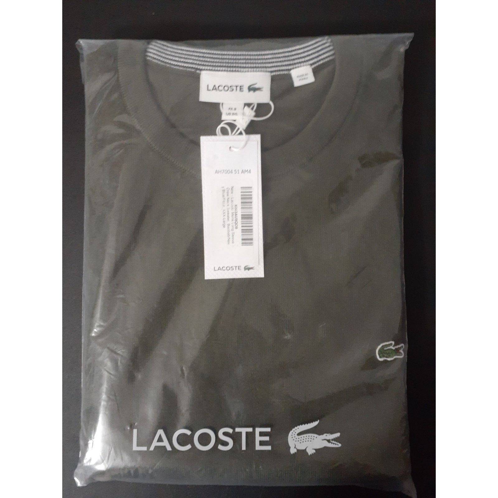 Lacoste Lacoste Men's Long Sleeve Crew Neck Sweater Baobab/Navy 3XL Size US XXL / EU 58 / 5 - 2 Thumbnail