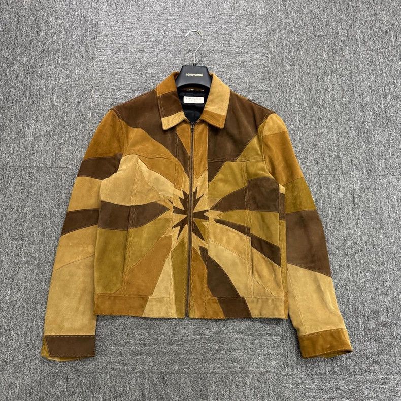 Saint Laurent Paris SLP Colorful Patchwork Suede Jacket Size US L / EU 52-54 / 3 - 1 Thumbnail