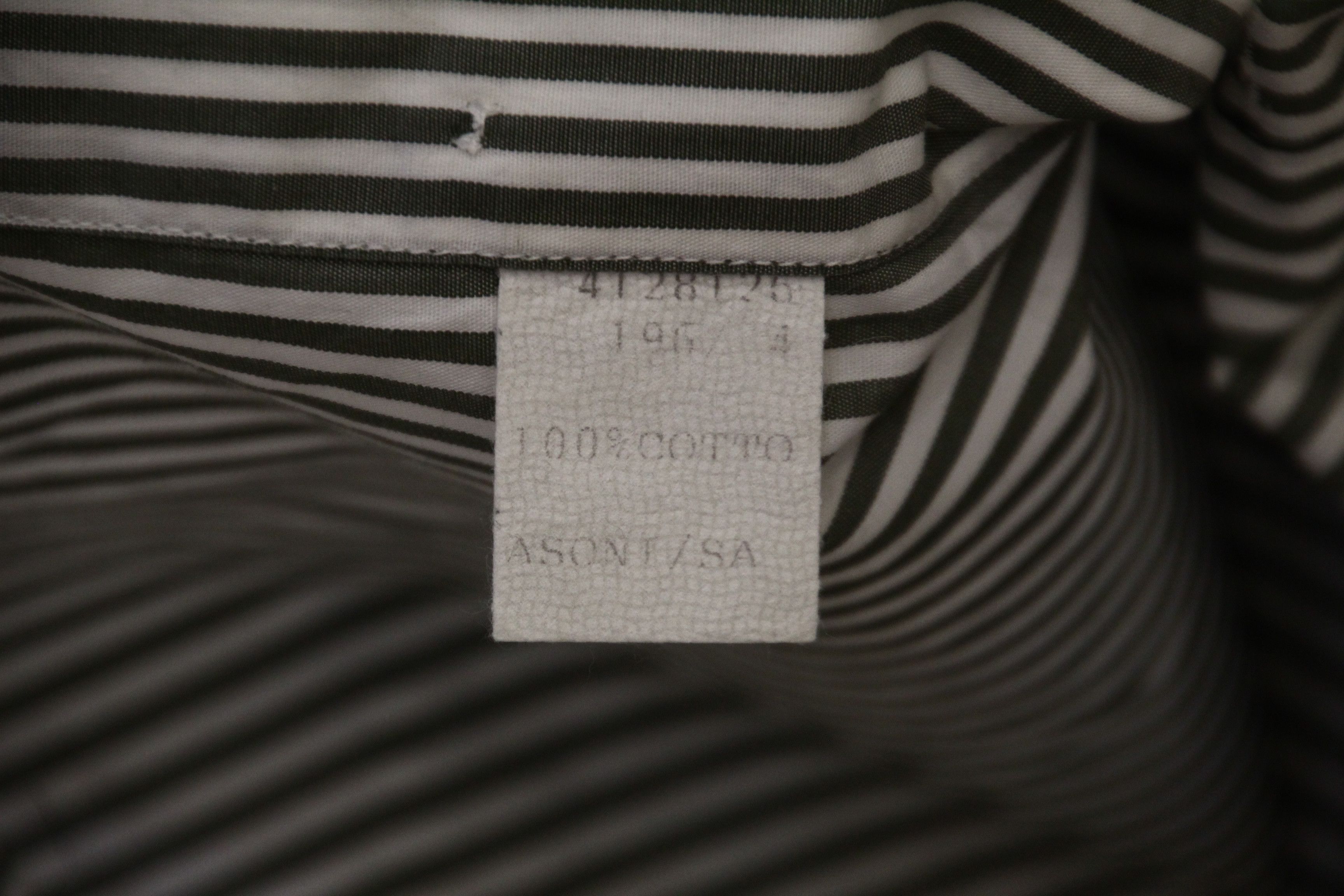 Bally Bally Asoni/SA fabric Regular Fit Striped Poplin Dress Shirt Size US L / EU 52-54 / 3 - 7 Thumbnail