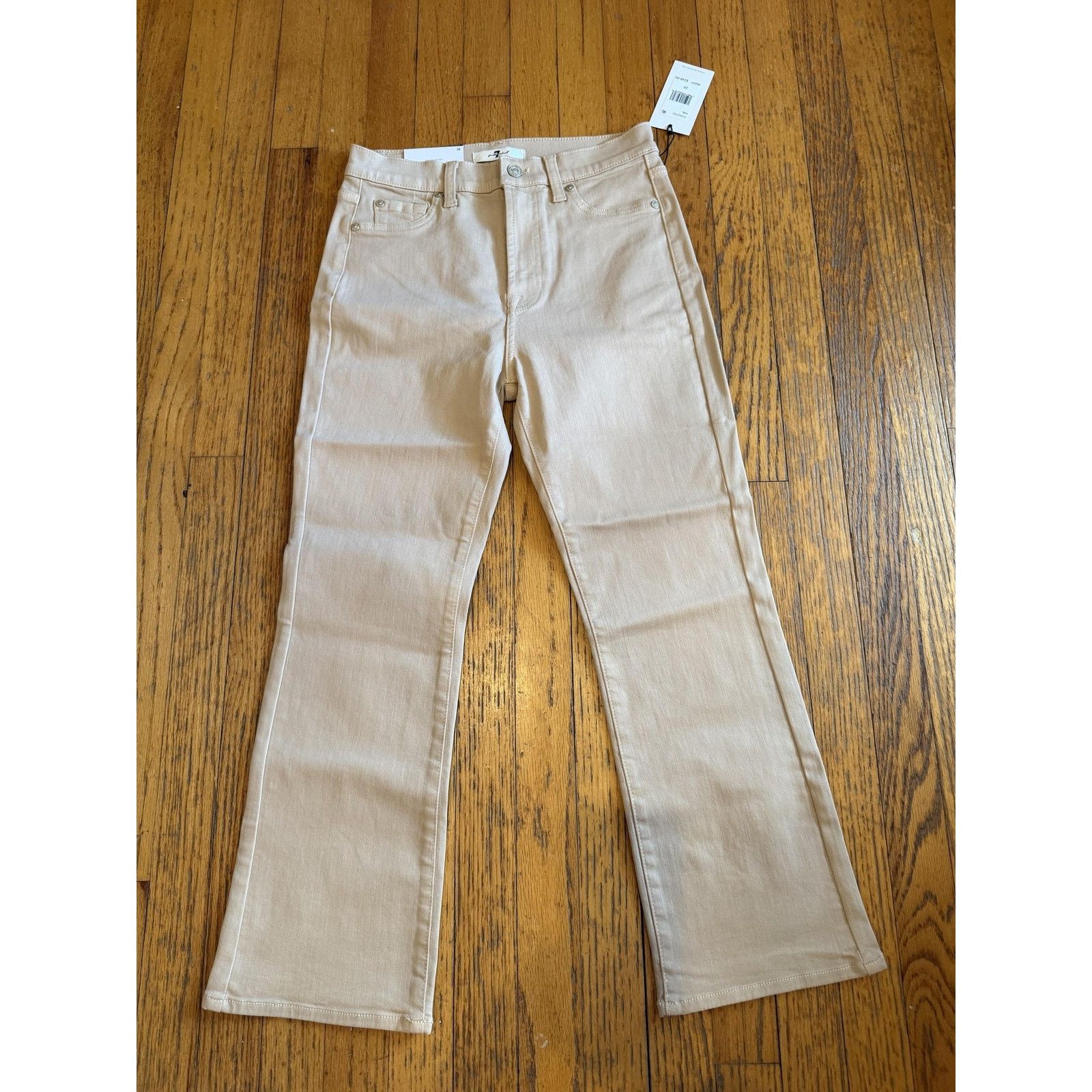 7 For All Mankind 7 For All Mankind Jeans 28 Camel High Waist Slim Kick NWT Size 28" / US 6 / IT 42 - 1 Thumbnail