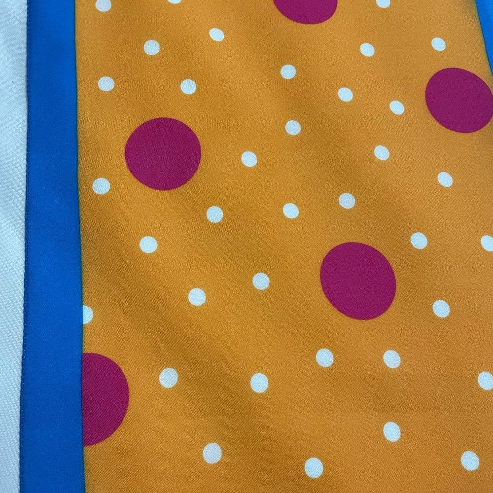 Other Liz Sinclair Vintage Orange Pink Polka Dot Scarf Made in It Size ONE SIZE - 9 Thumbnail