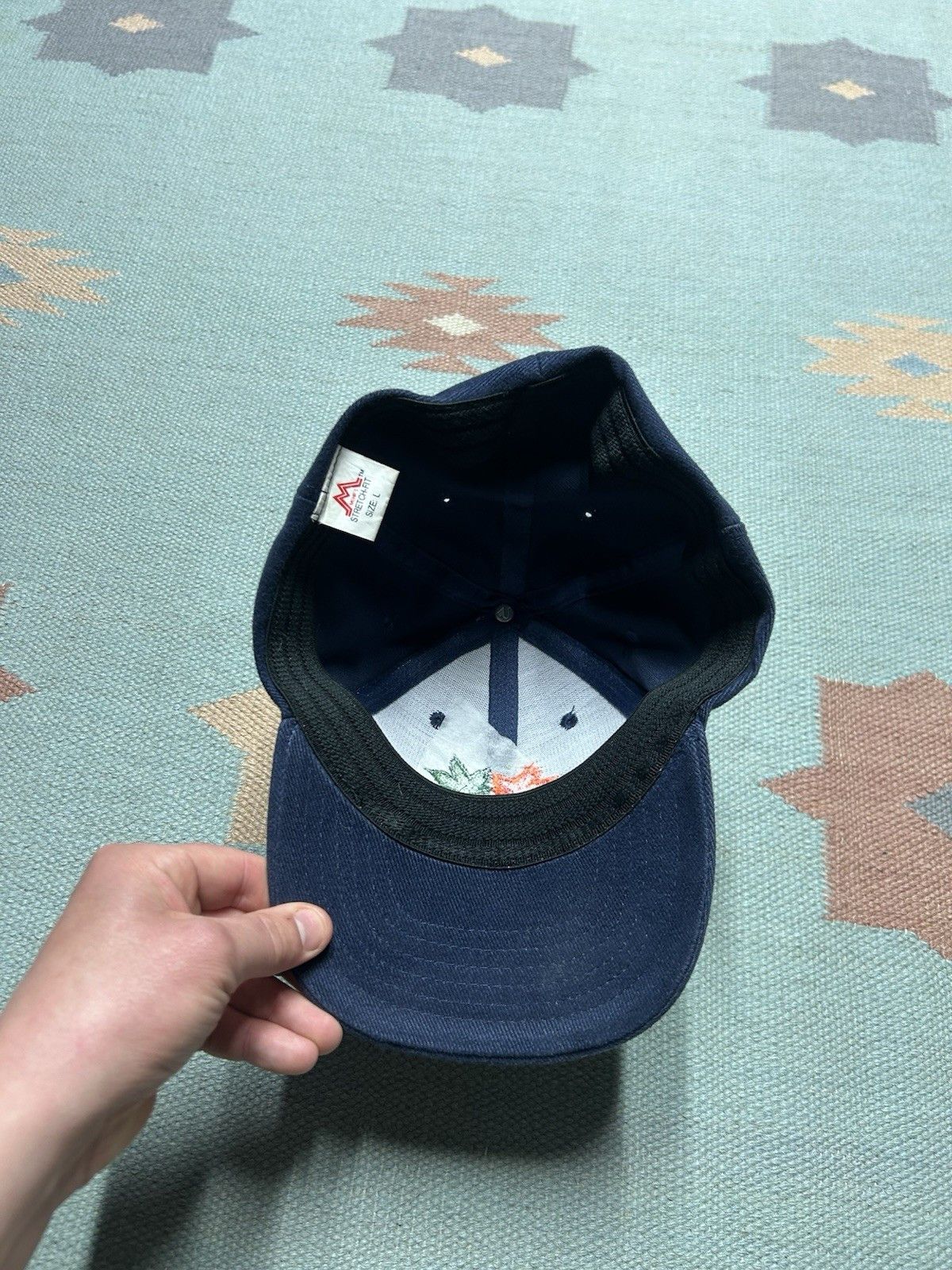 Vintage Vtg baseball hat fitted Maine autumn leaf spell out large Size ONE SIZE - 4 Thumbnail