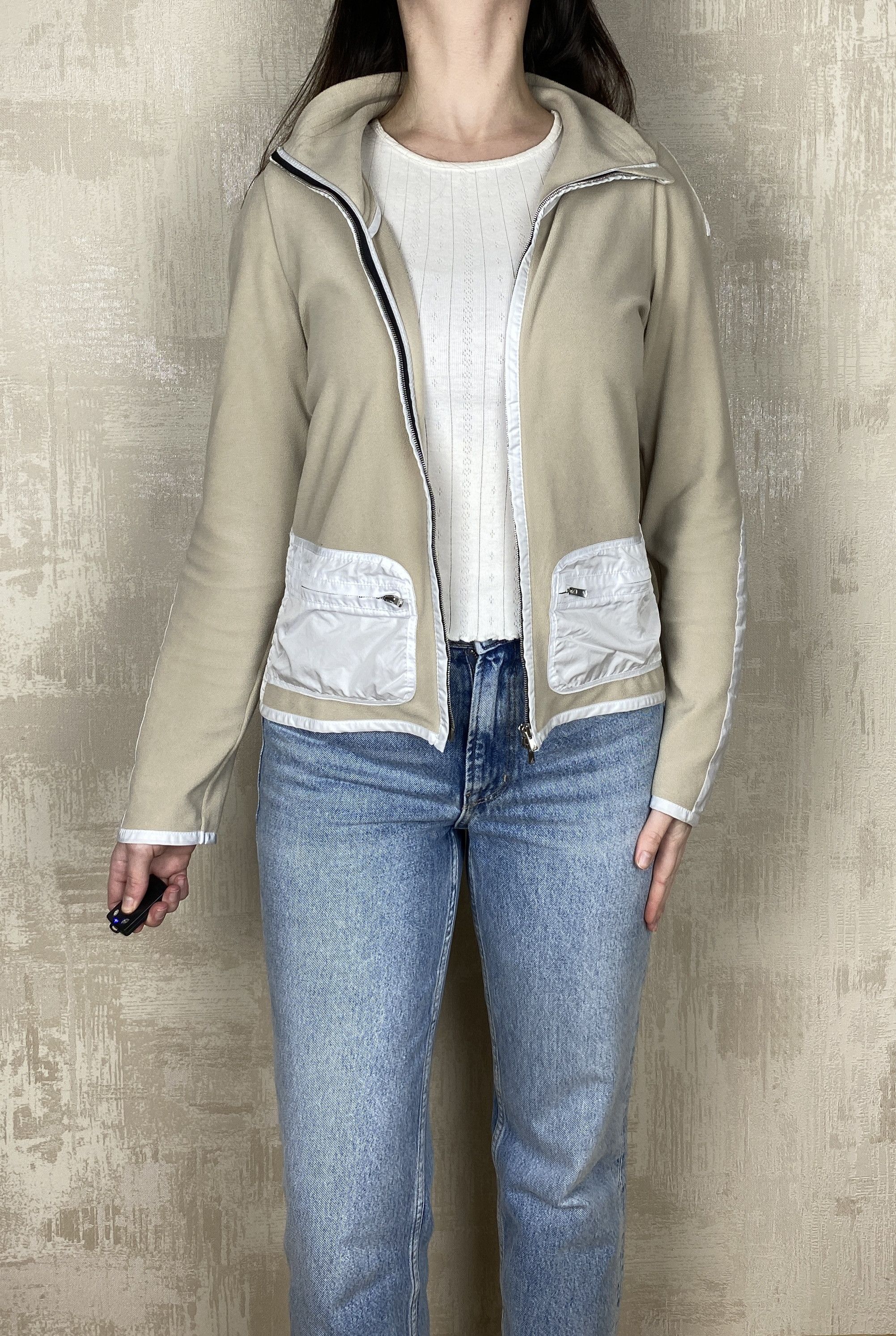 Frauenschuh Frauenschuh Beige Fleece Full Zip Jacket Made in Austria Size M / US 6-8 / IT 42-44 - 2 Thumbnail