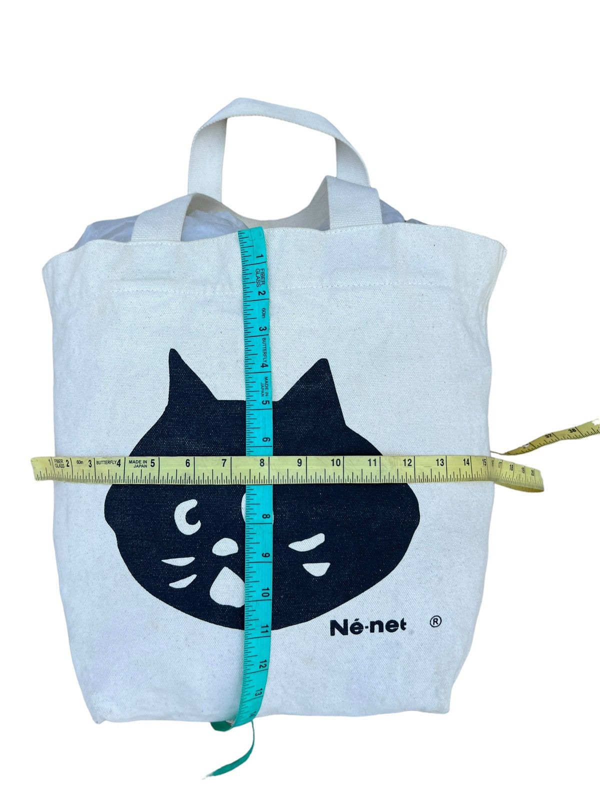 Issey Miyake Ne-net Iconic Cat Logo Canvas Cotton tote Bag Size ONE SIZE - 19 Thumbnail