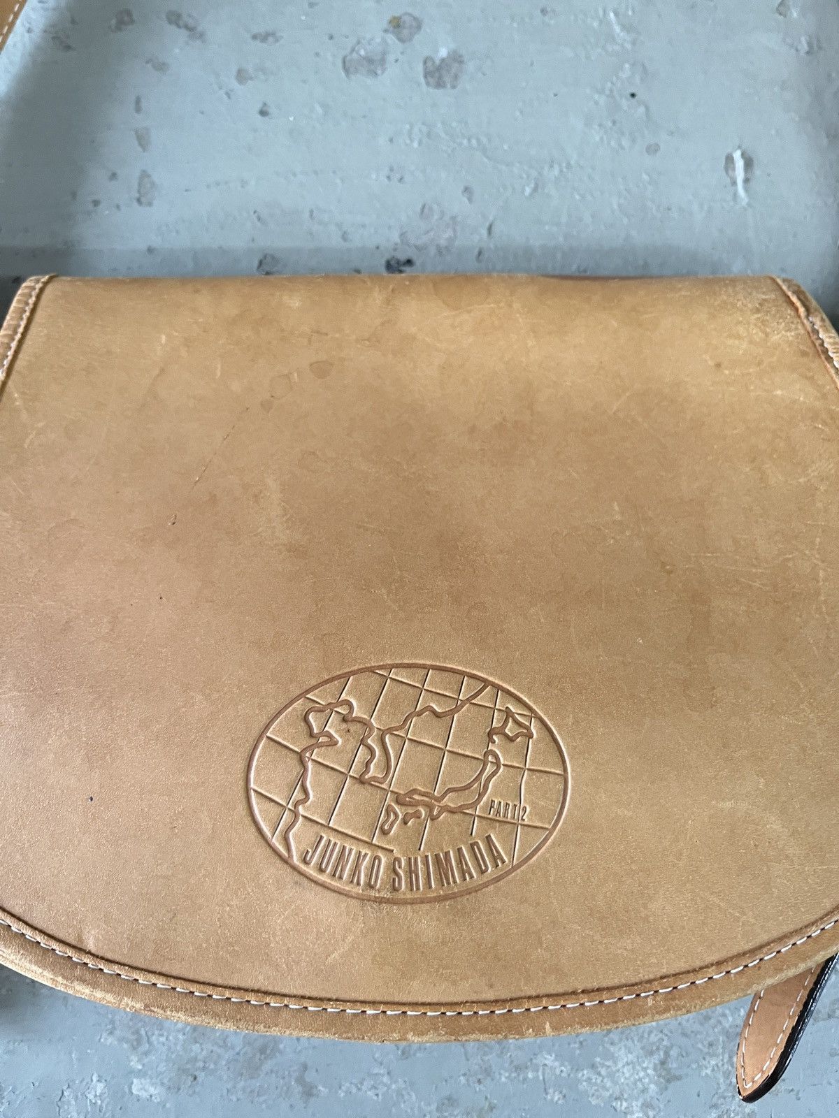 Junko Shimada × Leather Vintage Junko Shimada Part 2 Patina Suede Leather Sling Bag Size ONE SIZE - 5 Thumbnail