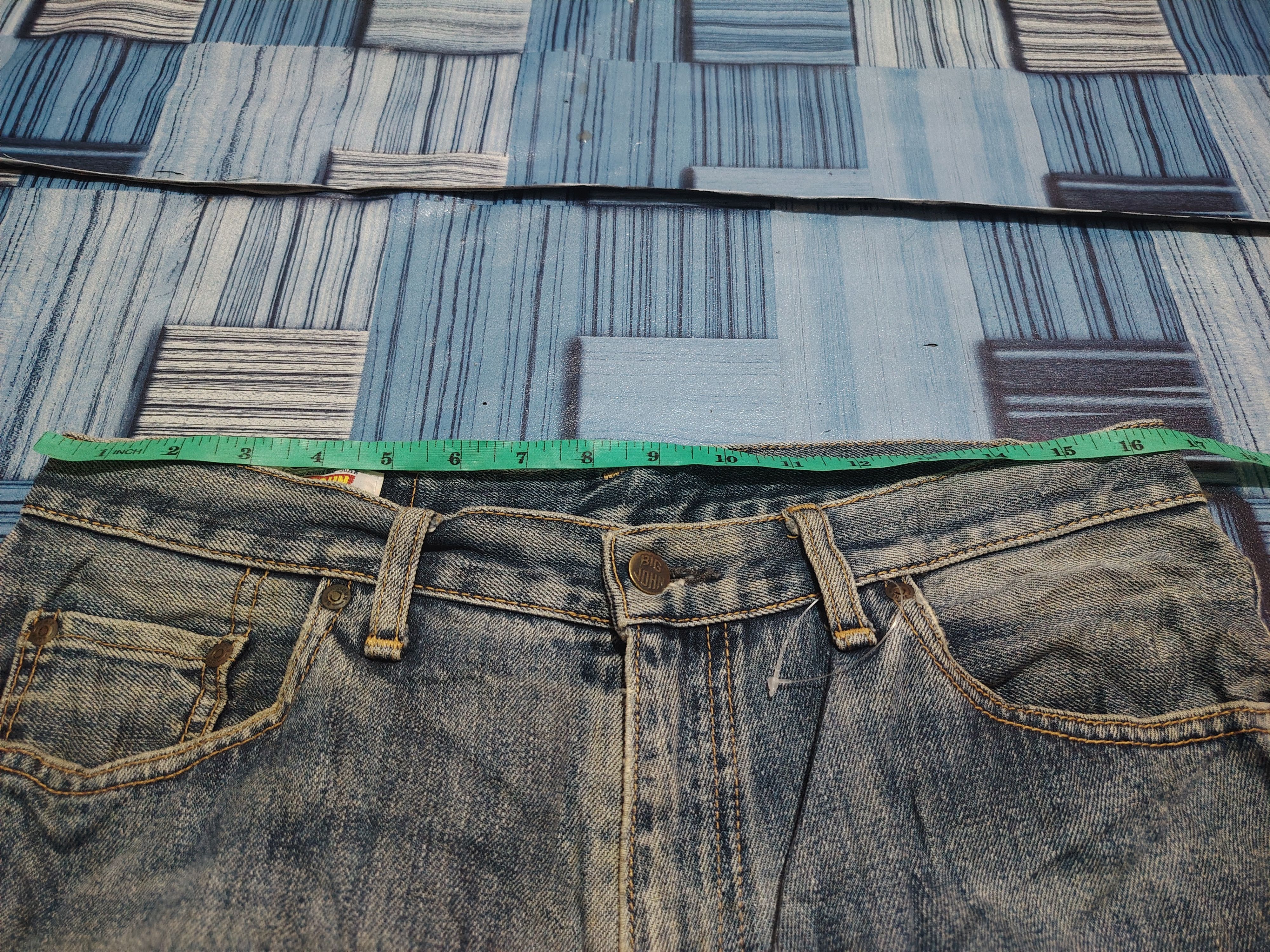 Big John Japanese Big John Distressed Jeans Baggy Style Size US 33 - 20 Thumbnail