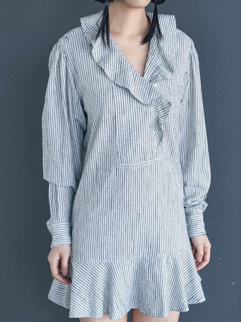 Kenzo KENZO Black and white petal striped dress vintage Size M / US 6-8 / IT 42-44 - 8 Thumbnail