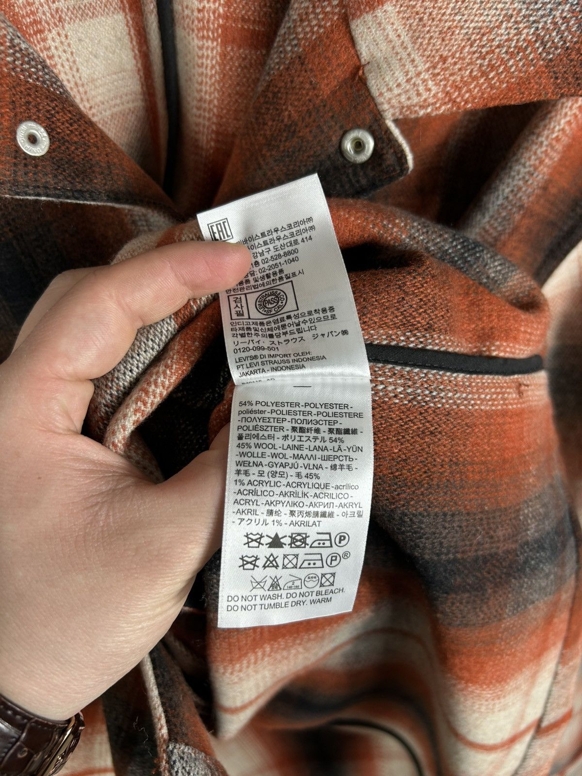 Levi's Levi’s Portola Chore Coat Wool Blend Plaid Flannel Snap Size US L / EU 52-54 / 3 - 11 Thumbnail
