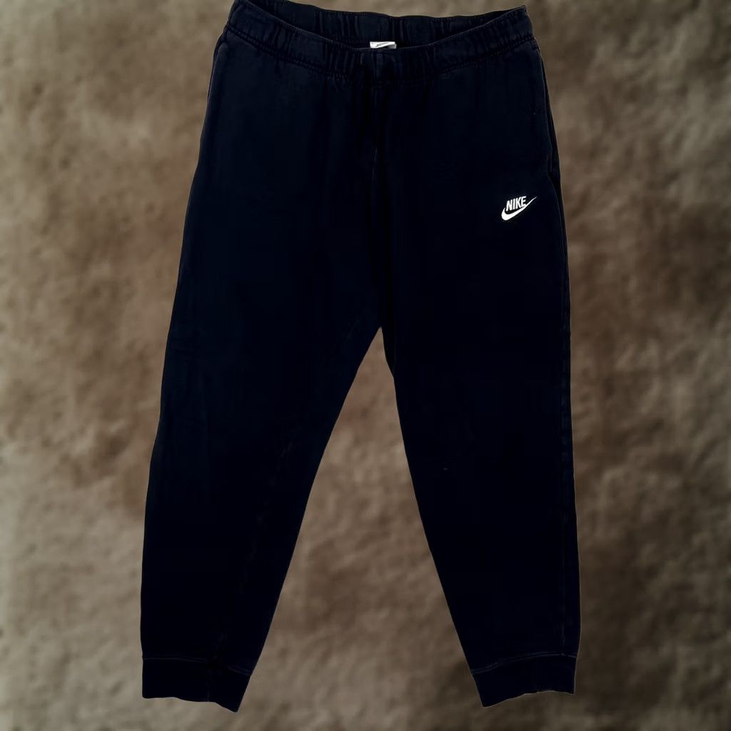 Nike Nike Sweatpants Womens Large Black Fleece Joggers Logo Elastic Waist Lounge Size 36" / US 14 / IT 50 - 1 Thumbnail