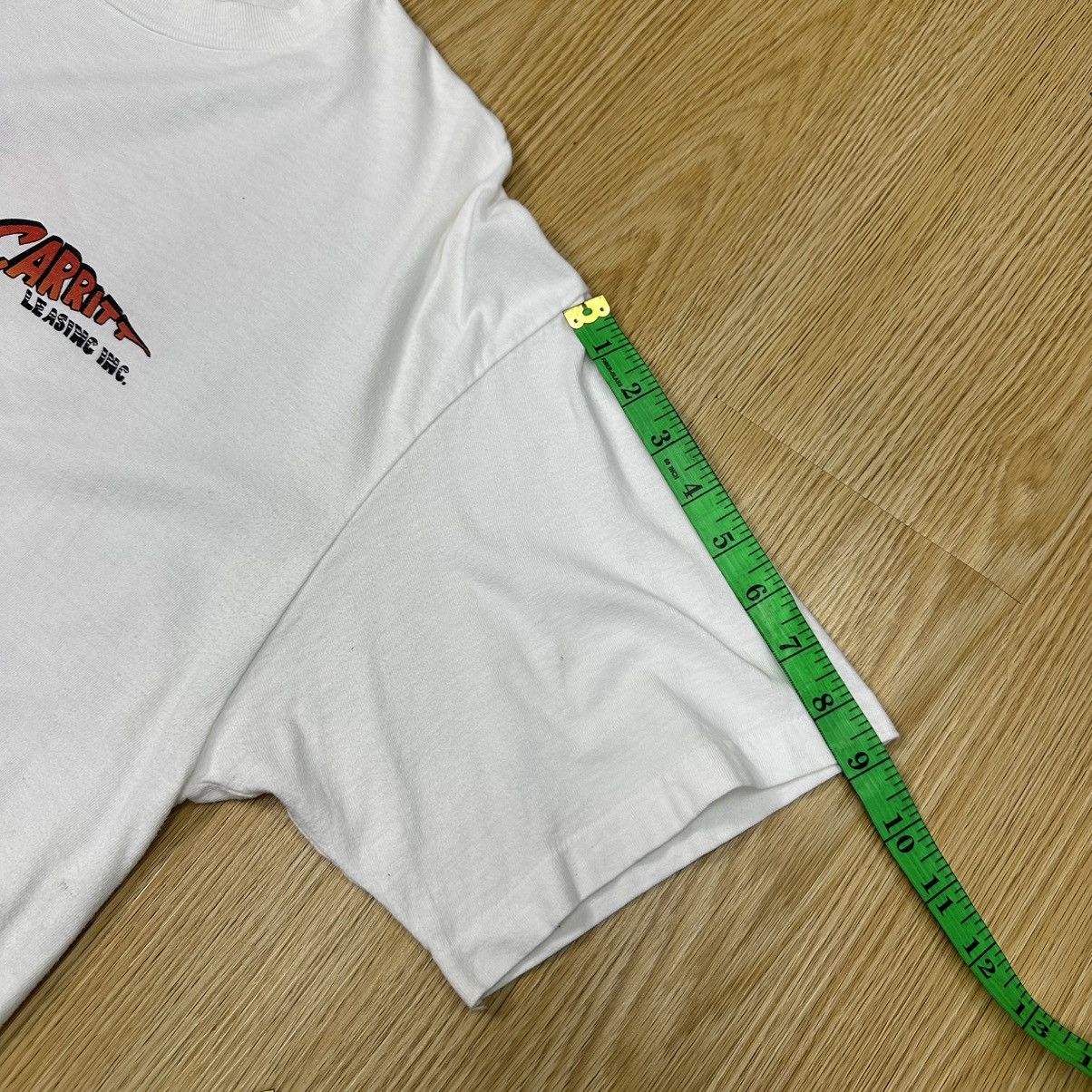 Vintage Vintage Hanes Made In Usa Carritt Racing TShirt A819 Size US XL / EU 56 / 4 - 9 Thumbnail