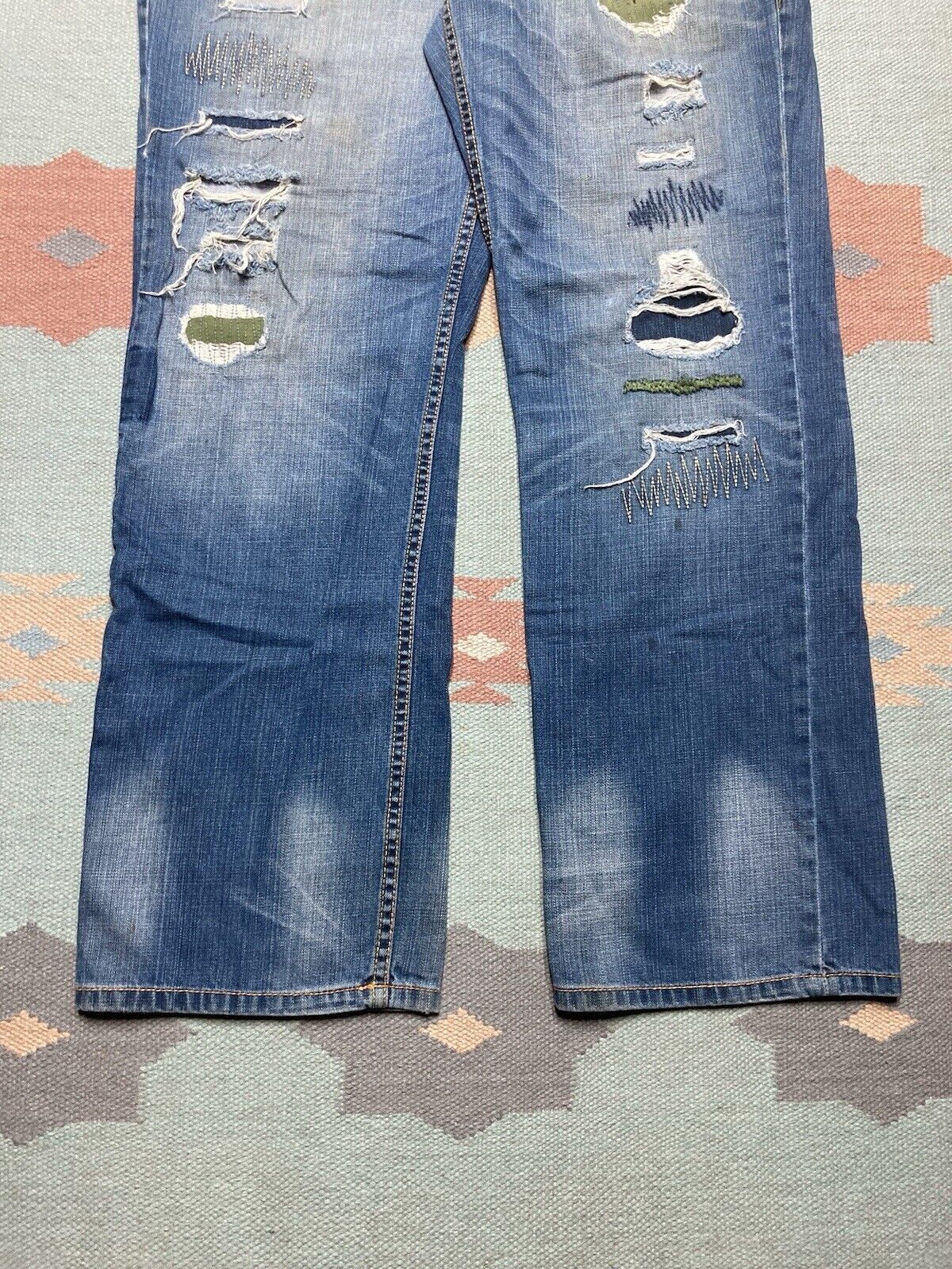 Vintage y2k baggy jeans parish distressed repaire faded grunge 36x31 Size US 36 / EU 52 - 2 Thumbnail