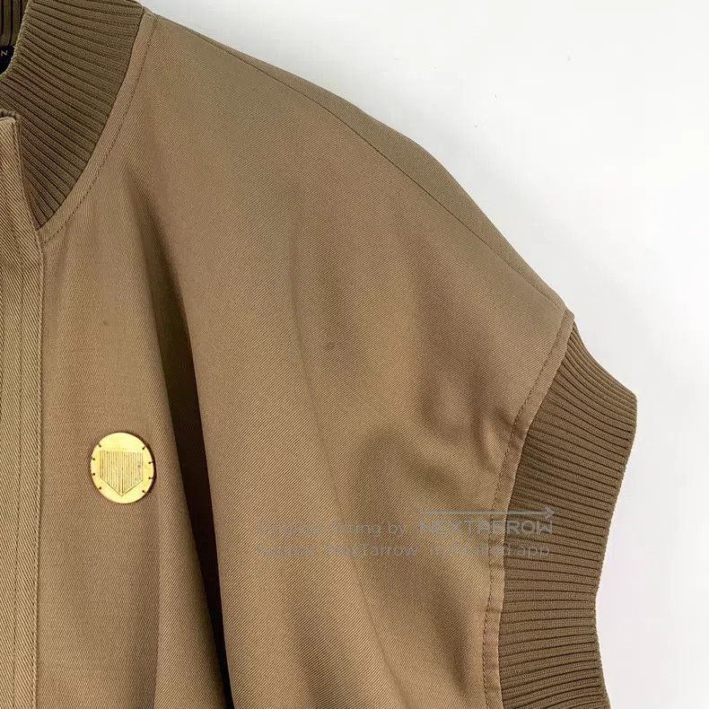 Louis Vuitton Louis Vuitton Brown Wool Short Sleeve Jacket with Stand Up Size S / US 4 / IT 40 - 3 Thumbnail