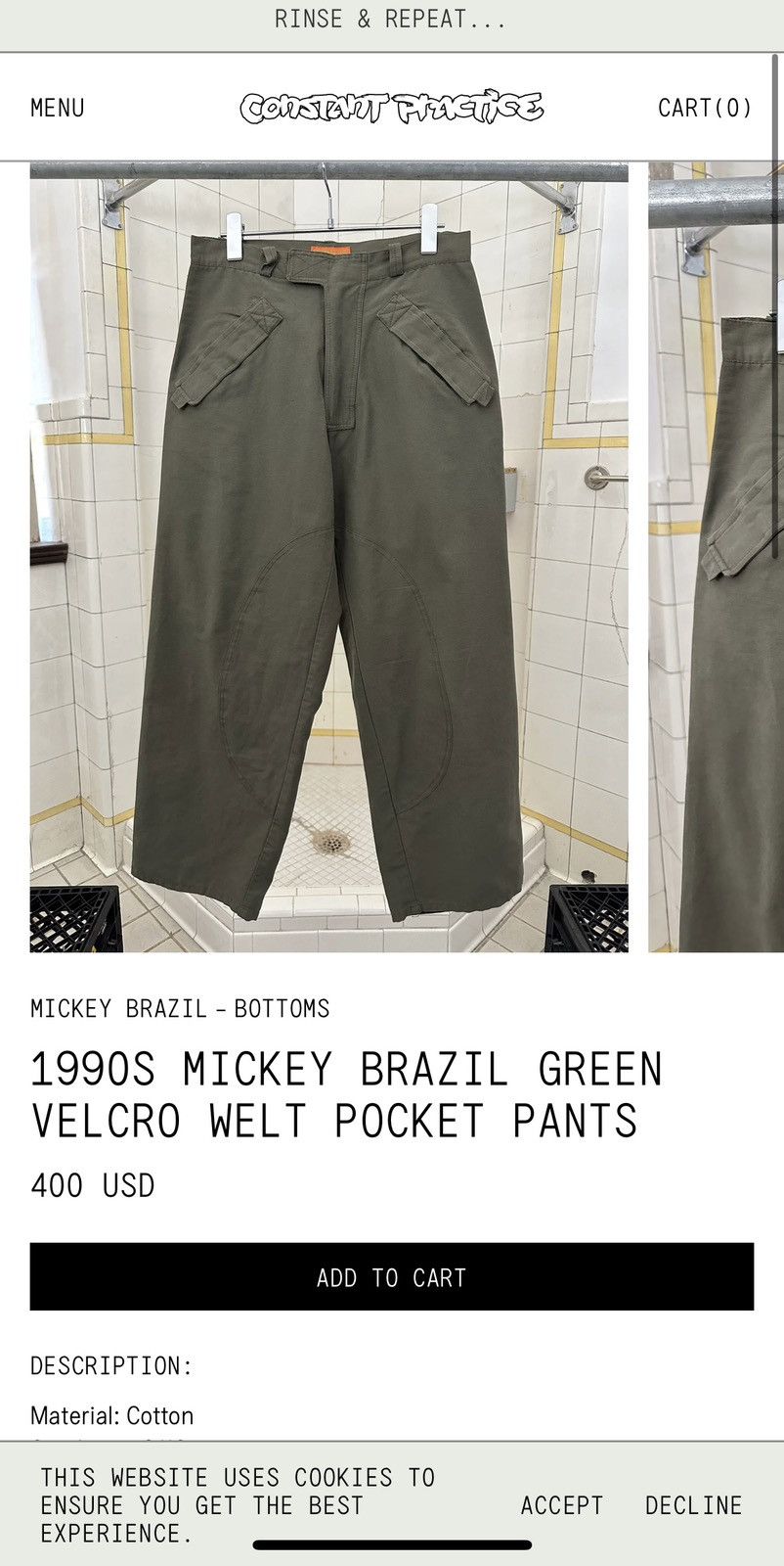 Other Mickey Brazil Army green canvas pants Size US 30 / EU 46 - 10 Thumbnail