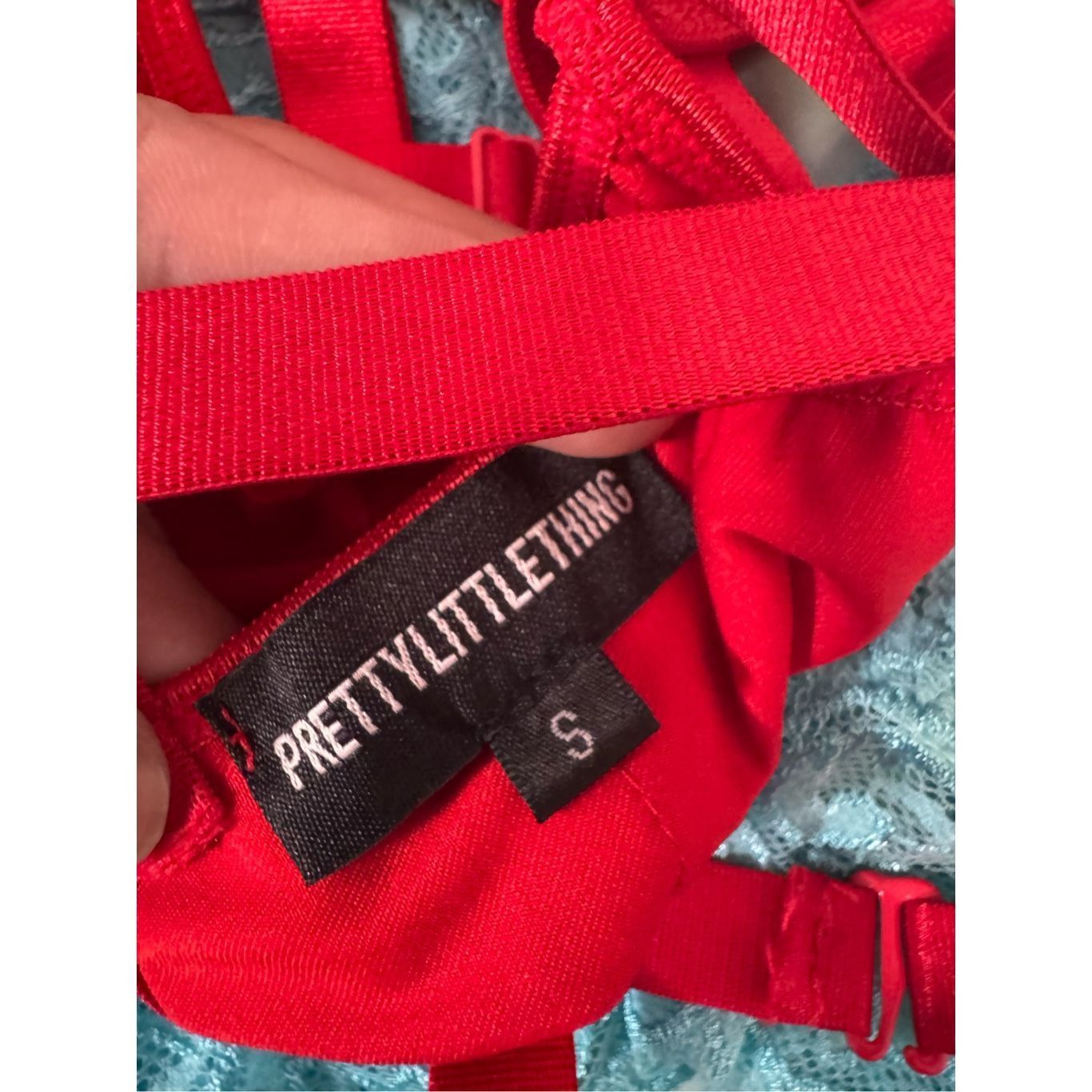 Other PrettyLittleThing Red Strappy Cutout Bra - Size S Size ONE SIZE - 2 Thumbnail
