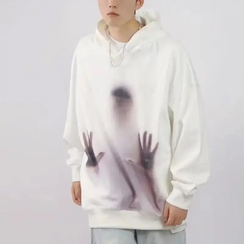 Japanese Brand × Vintage Shadow Ghost Hooded Jacket Hoodie Sweatshirt Hype Size US L / EU 52-54 / 3 - 3 Thumbnail