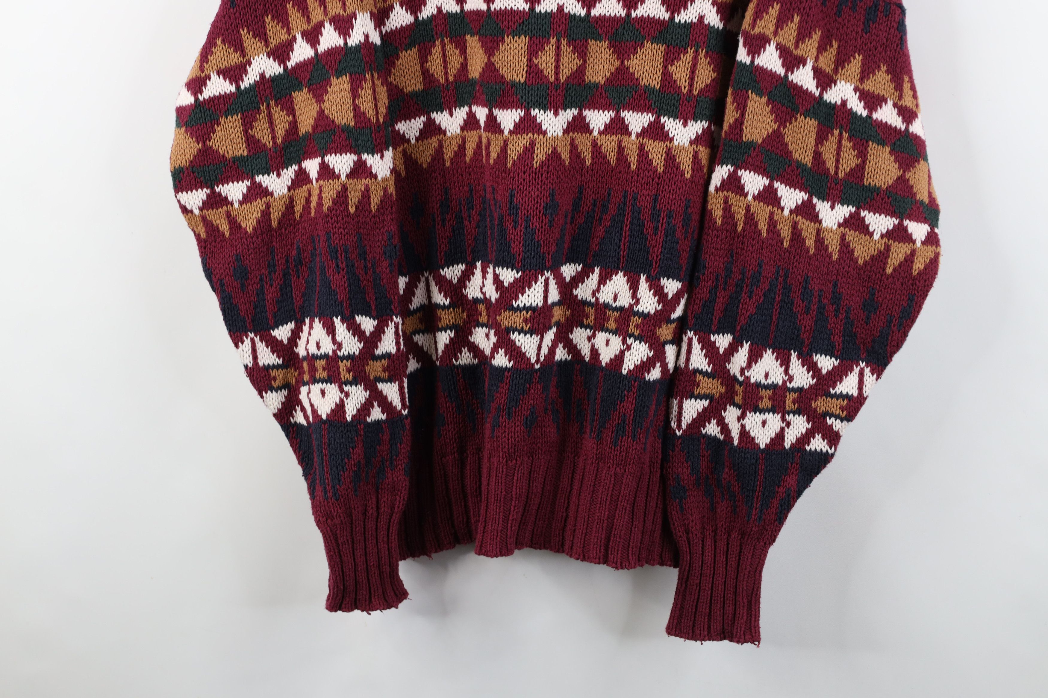 Vintage Vintage 90s Streetwear Knit Crewneck Sweater Cotton USA Size US XL / EU 56 / 4 - 3 Thumbnail