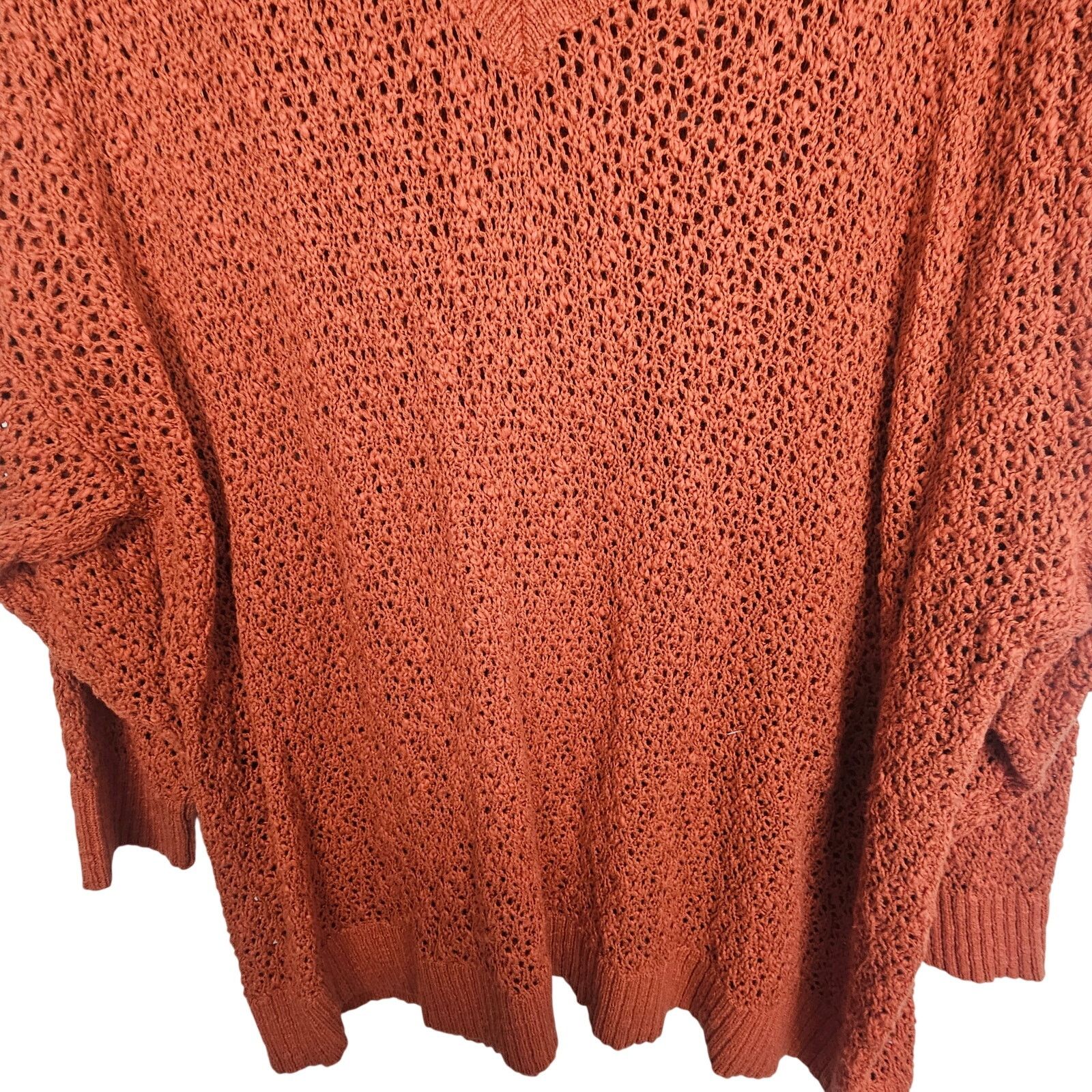 Torrid Torrid Womens Open Knit V-Neck Sweater Plus Size 4X Stretch Size 4XL / US 24-26 - 2 Thumbnail