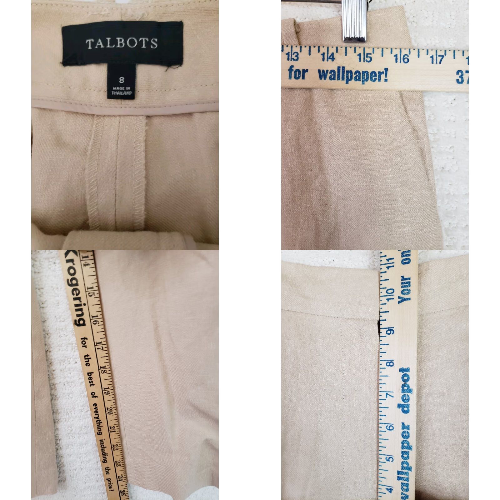 Talbots Talbots Heritage Pants Size 8 Linen Lightweight Khaki Beige Casual Preppy Womens Size 30" / US 8 / IT 44 - 9 Thumbnail