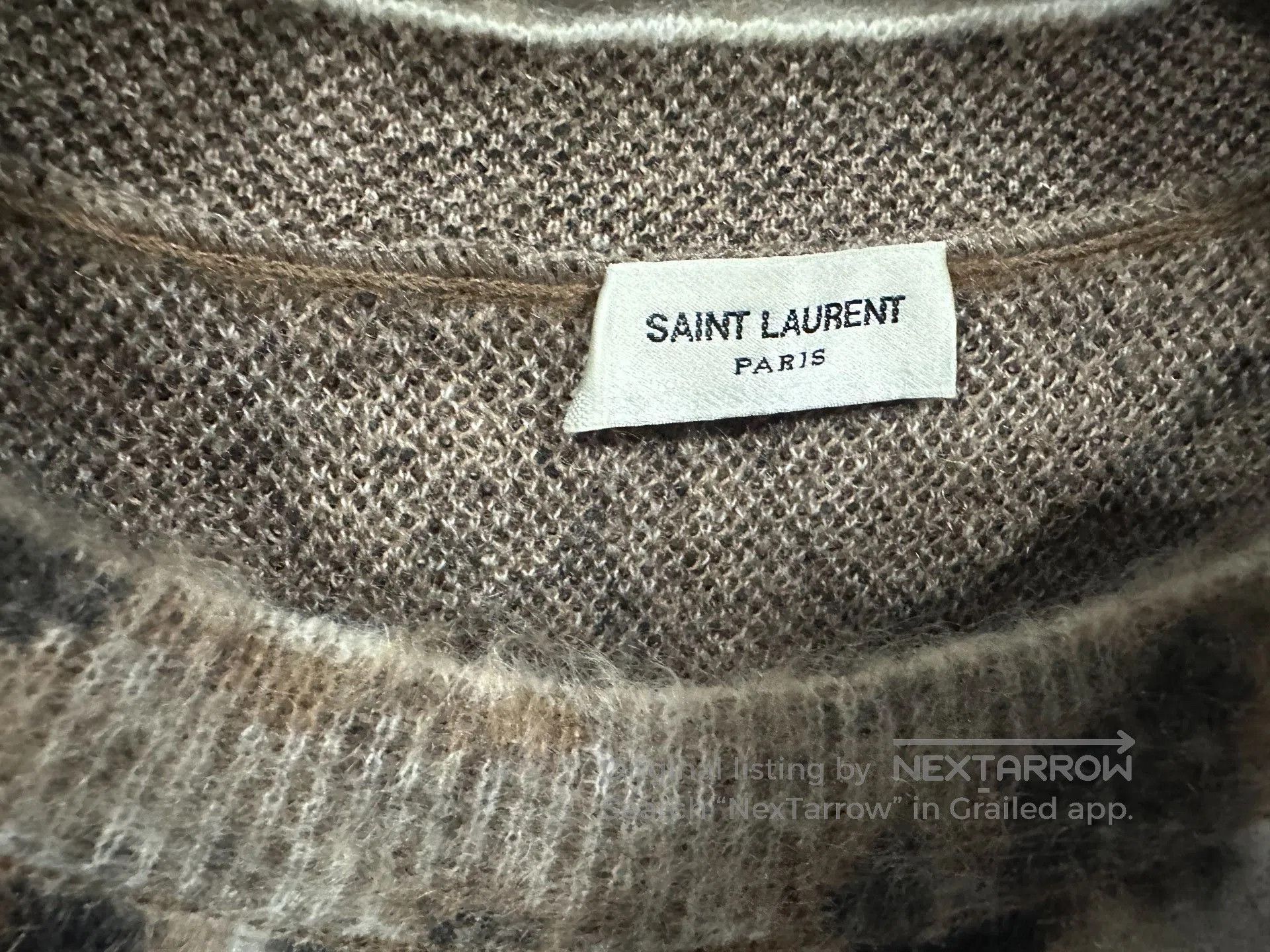 Saint Laurent Paris Saint Laurent Leopard Mohair Sweater. Size L / US 10 / IT 46 - 3 Thumbnail