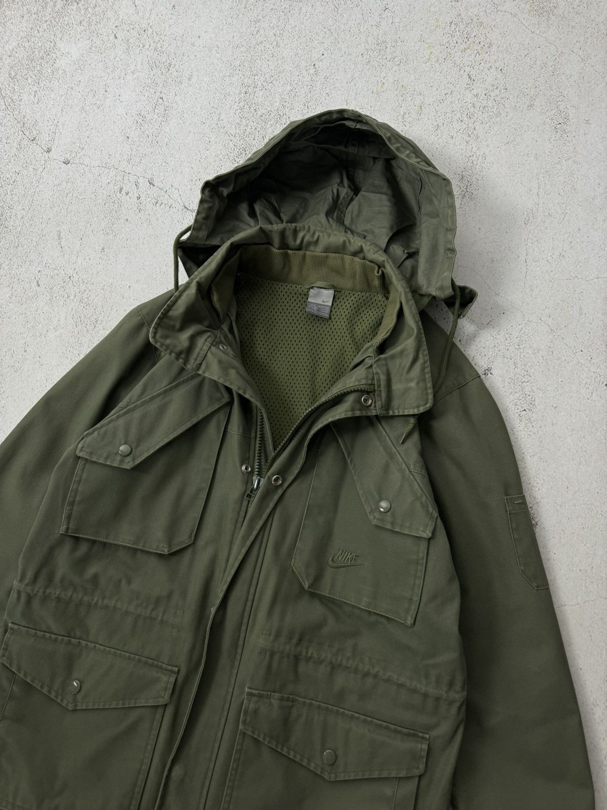 Nike × Vintage Nike Vintage Military Khaki Jacket Size US M / EU 48-50 / 2 - 5 Thumbnail