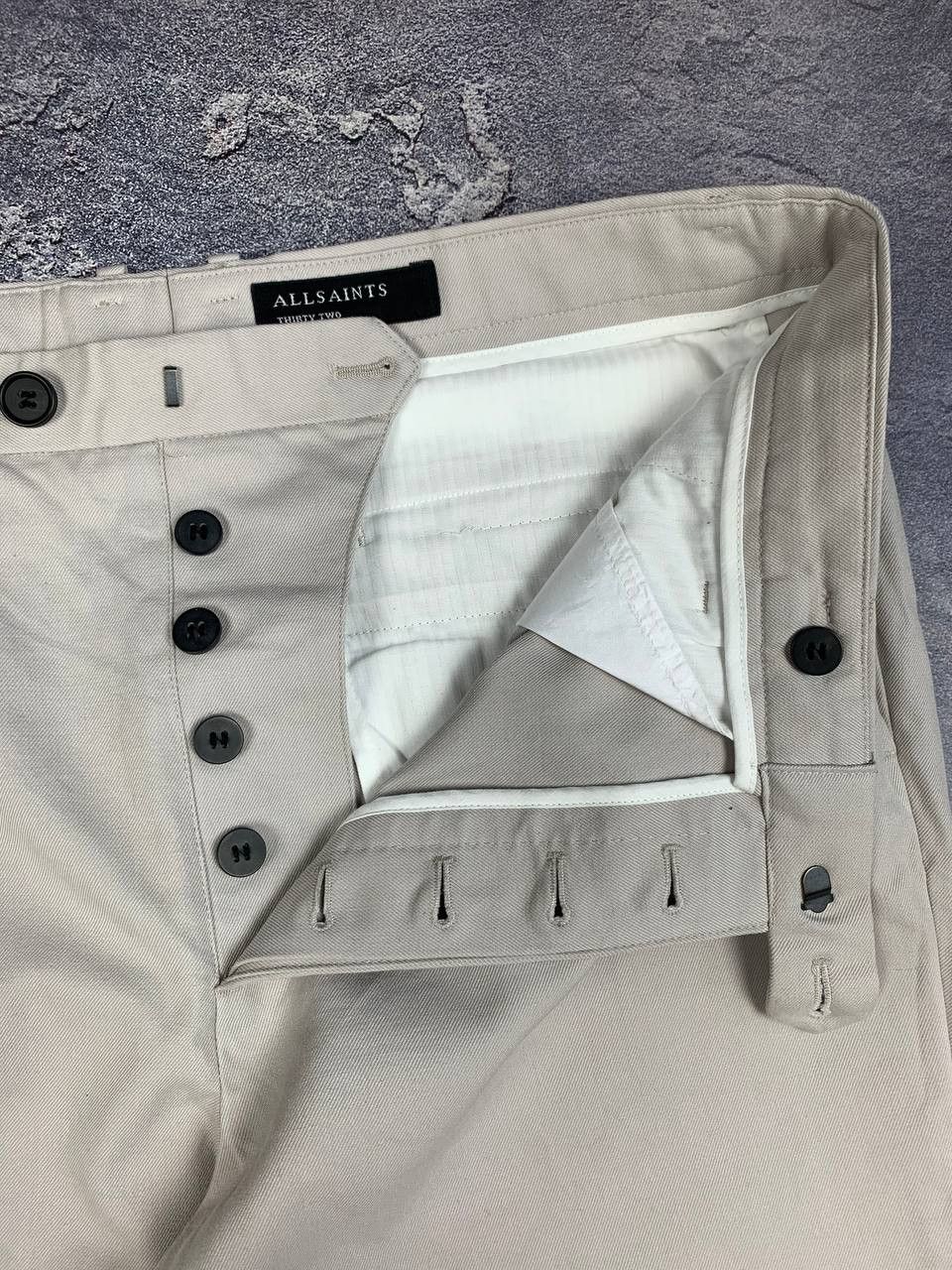 Allsaints AllSaints Men’s Trousers Beige Size 32 Cotton Wool Blend Size US 32 / EU 48 - 10 Thumbnail