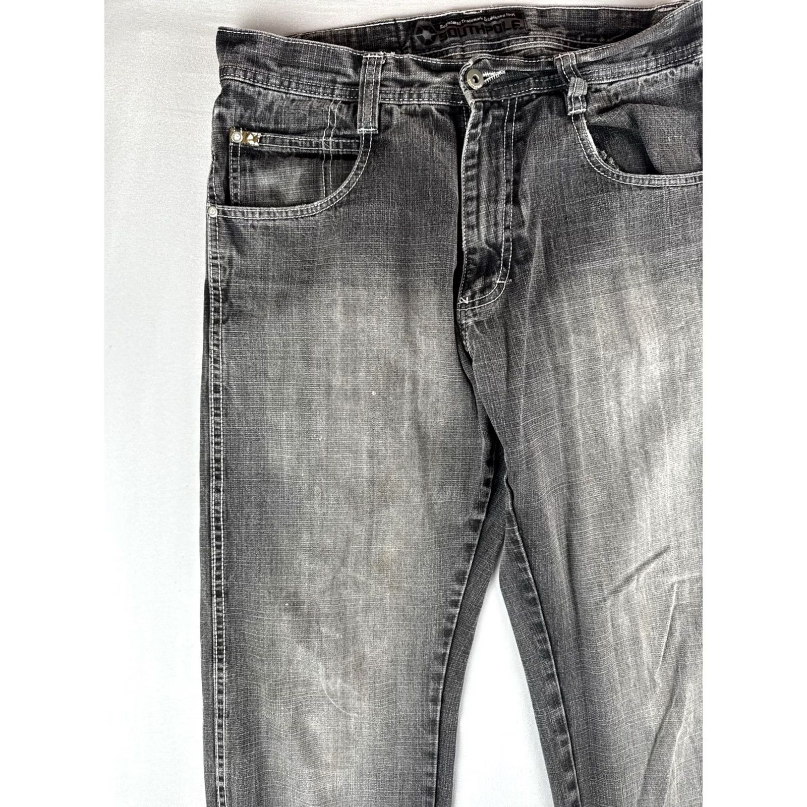 Southpole VINTAGE Southpole Jeans 32x30 Black Washed Baggy Denim 90s Hip Hop Streetwear Men Size US 32 / EU 48 - 6 Thumbnail