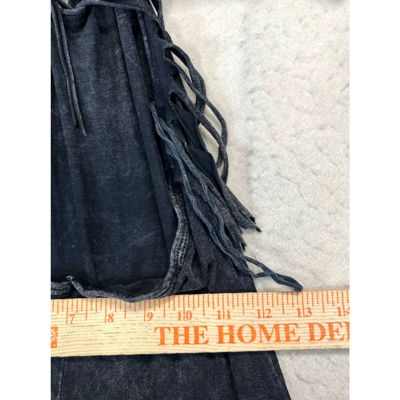 Vintage T Party Maxi Dress Women's Halter Fringe Hem Boho Festival Dress Size L Black Size L / US 10 / IT 46 - 4 Thumbnail