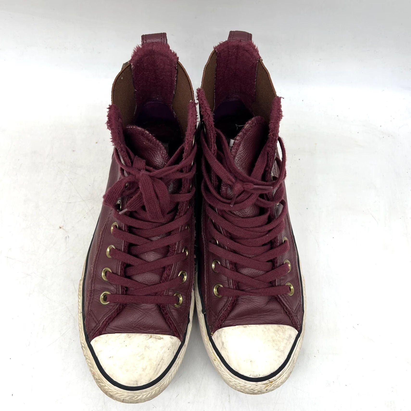 Converse Converse Chelsea Boot Hi Deep Bordeaux Sneakers 9.5 Women Leather Star Chelsea Sneaker Lace Up Size US 8 / IT 38 - 3 Thumbnail