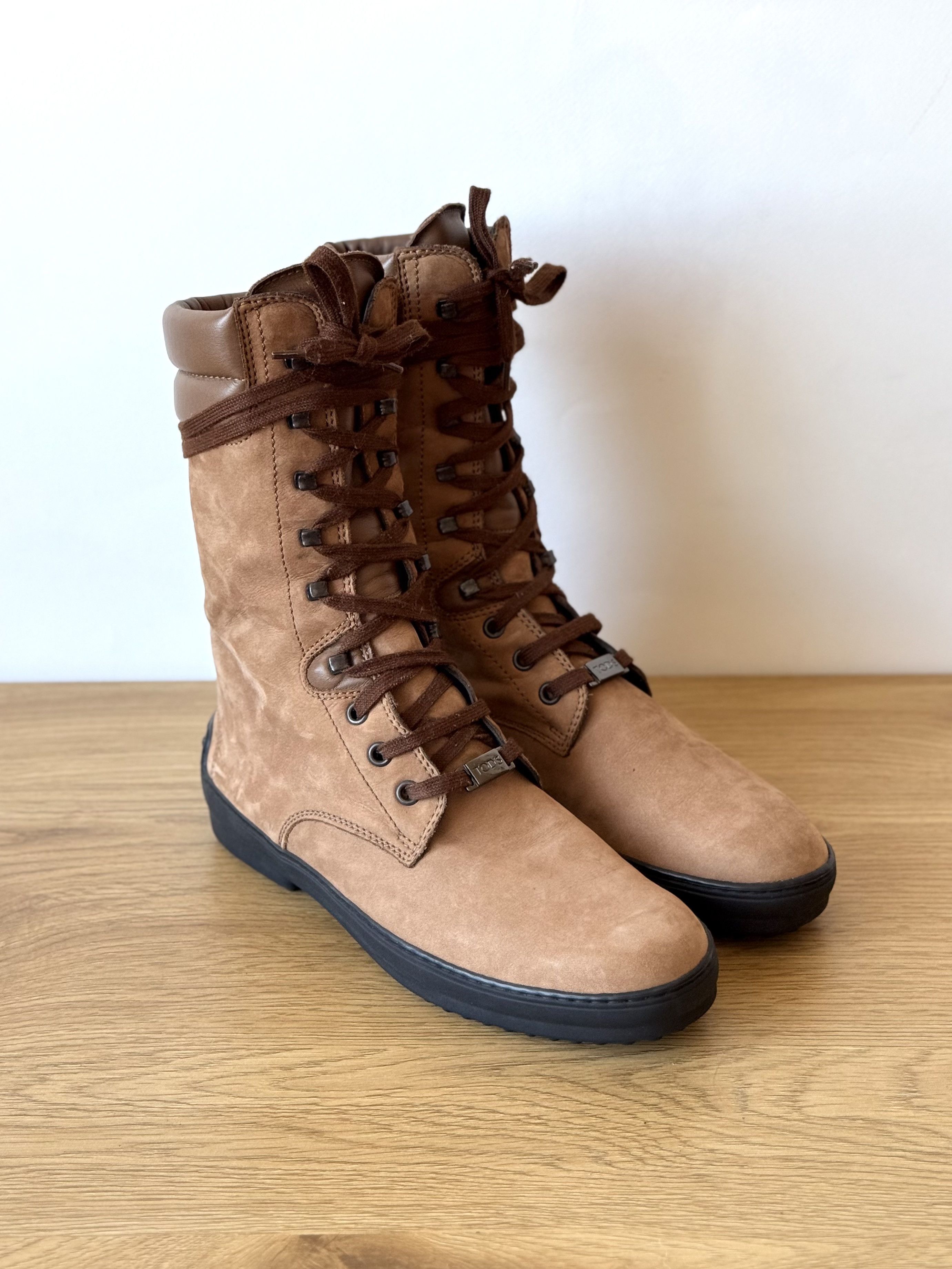 Tod's Tod's Mid Calf Brown Leather Lace Up Boots EU37 Size US 7 / IT 37 - 4 Thumbnail