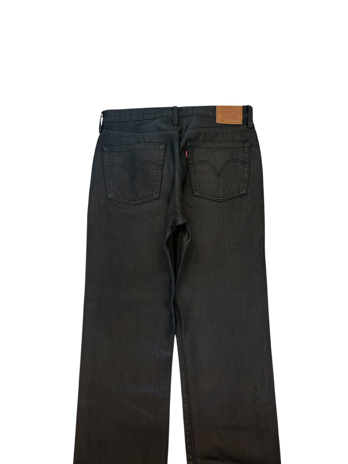 Levi's Levi’s 501 Big E Black Waxed Straight Denim Jeans Red Tab Size US 31 - 2 Thumbnail