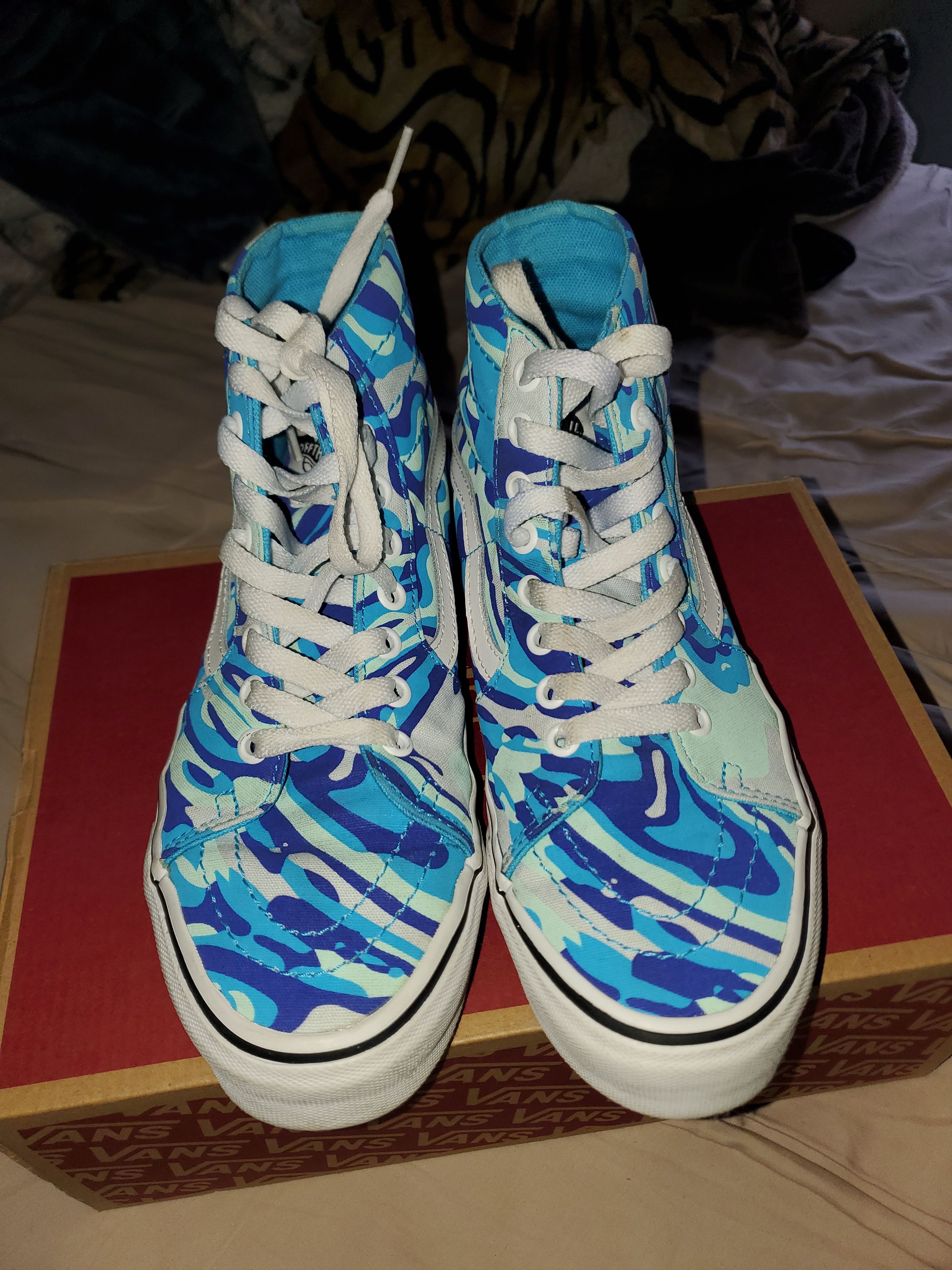 Van Vans Hi Top Sk8 Sneakers in Blue Vibrations (M6.5/W8) Size US 6.5 / EU 39-40 - 1 Thumbnail