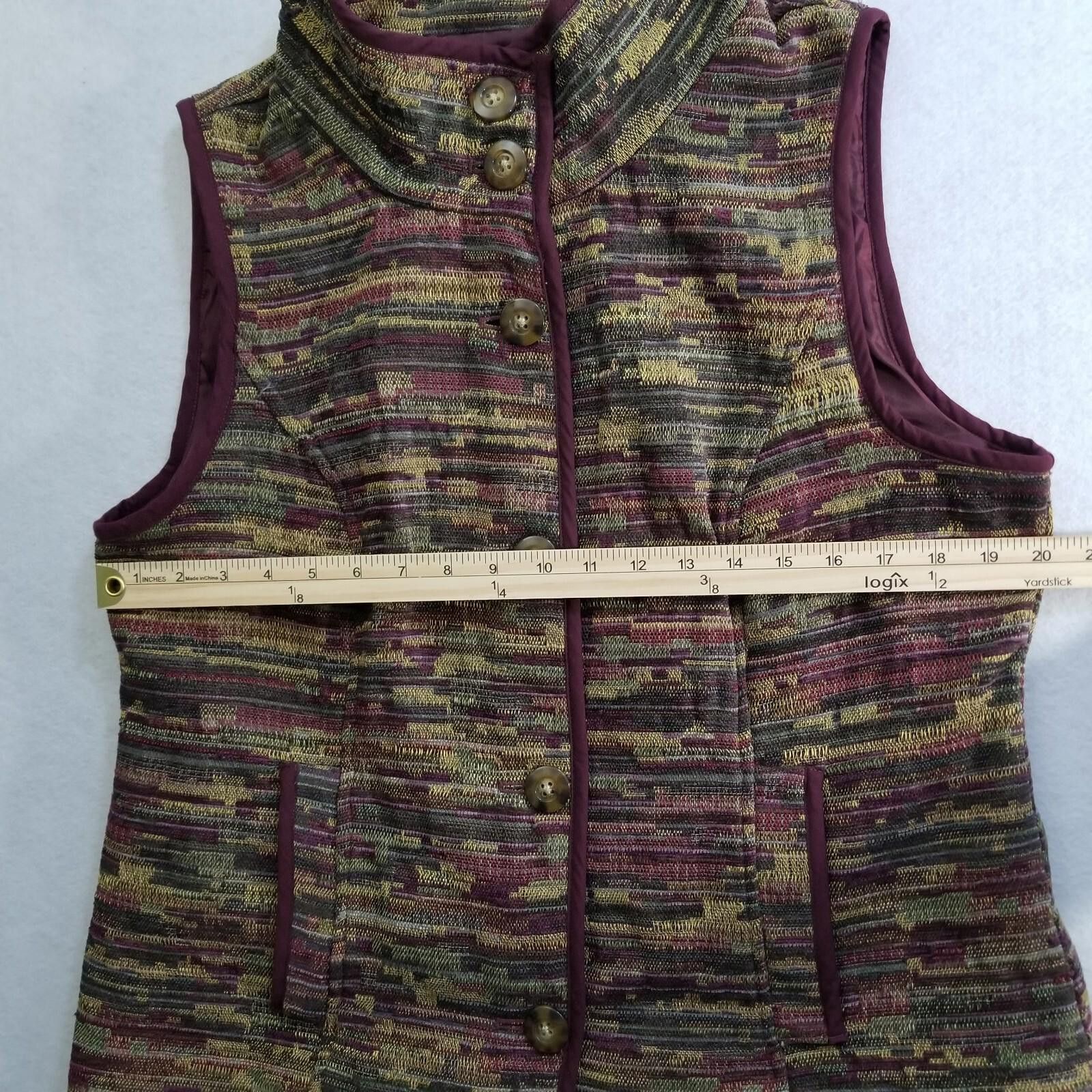 Designer Christopher Banks Large Maroon Lined Sweater Vest Fast Ship Size L / US 10 / IT 46 - 6 Thumbnail