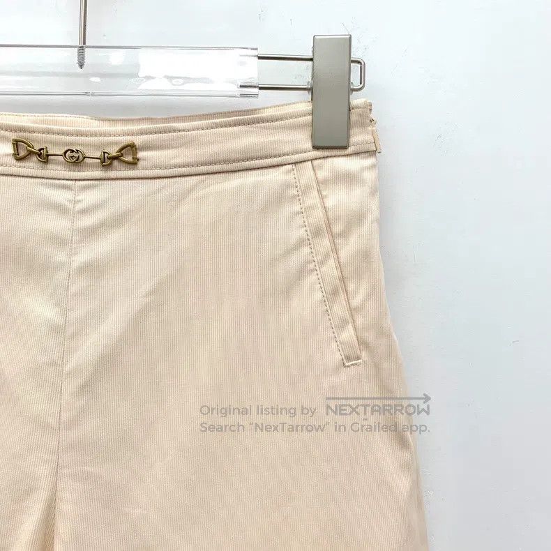 Gucci Gucci Beige horse buckle cotton casual shorts Size 32" / US 10 / IT 46 - 3 Thumbnail