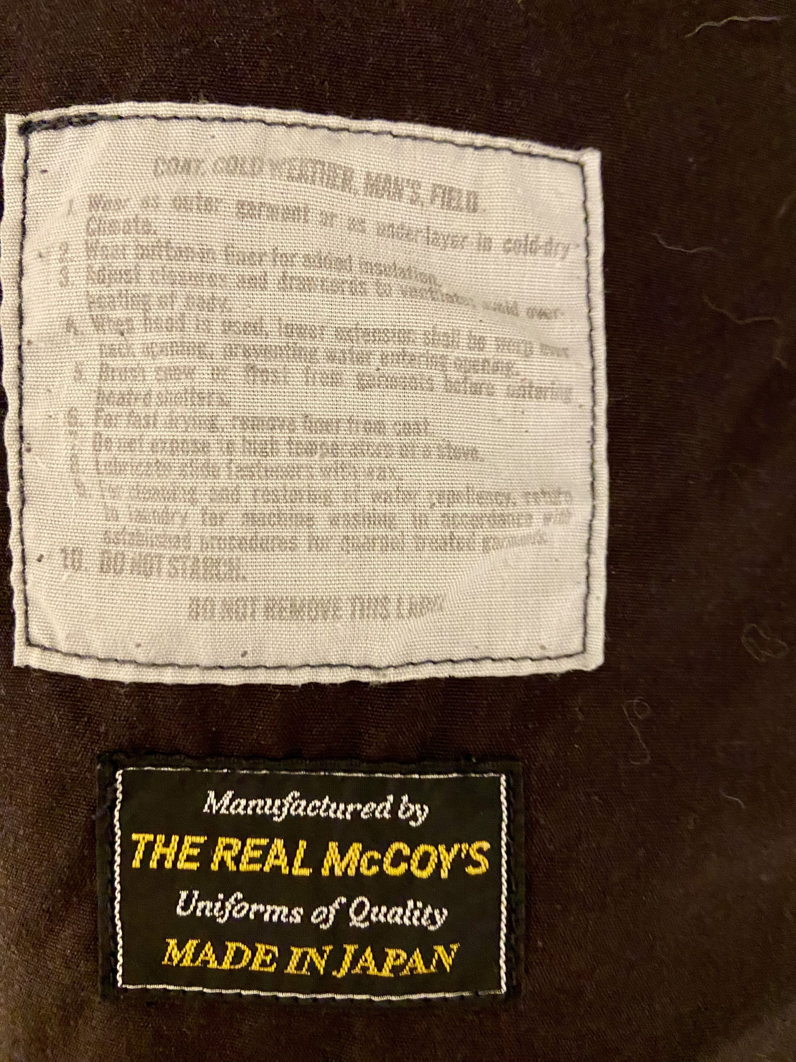 The Real McCoy's Black Overdyed M-65 Size US L / EU 52-54 / 3 - 7 Thumbnail