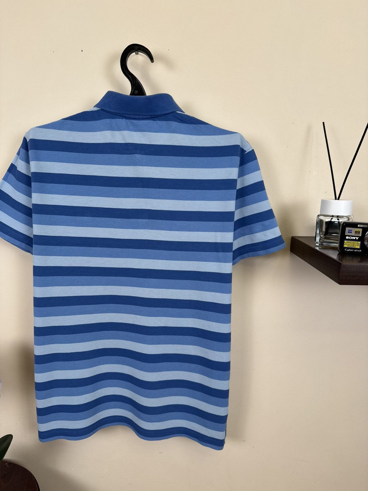 Other 🇫🇷 Lacoste Polo T shirt Striped Blue Sz L Luxury Casual Size US L / EU 52-54 / 3 - 12 Thumbnail