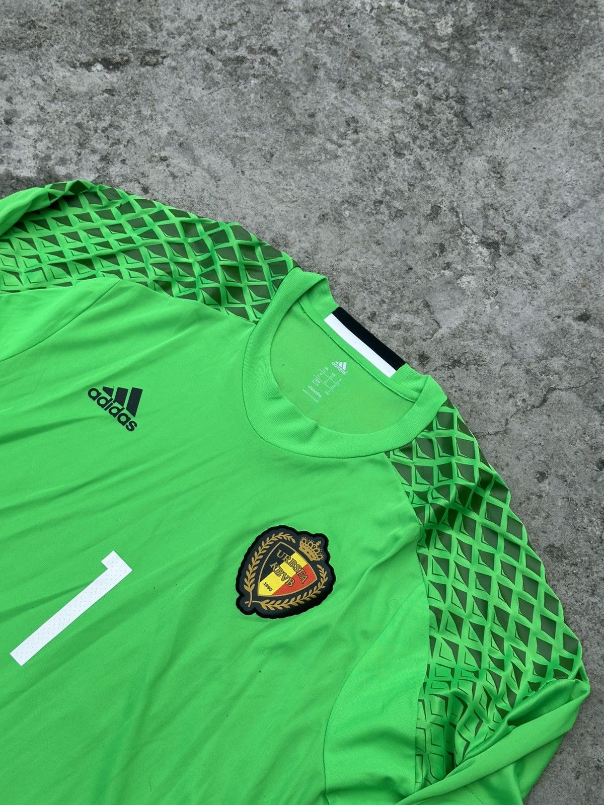 Adidas Courtois Adidas Football Jersey Size US XL / EU 56 / 4 - 1 Thumbnail