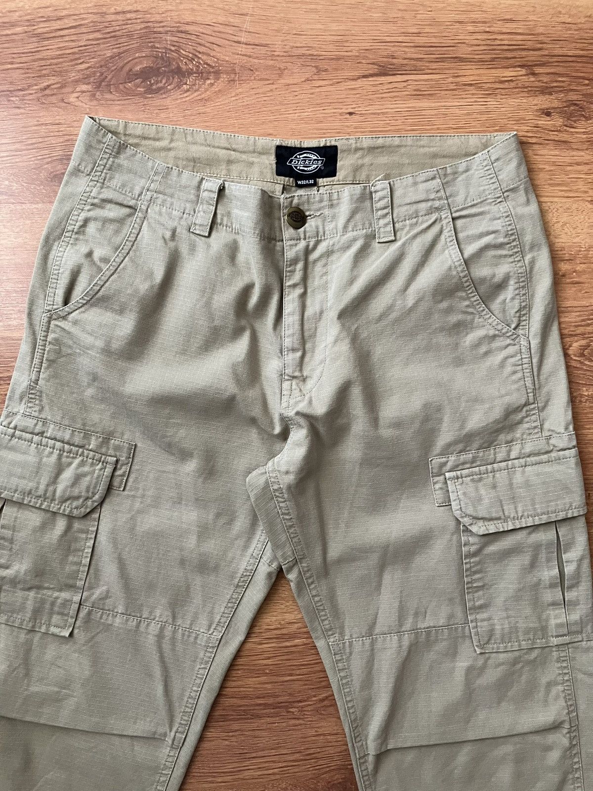 Dickies × Vintage Beige Cargo Dickies Pants Double Knee Streetwear W32 L32 Size US 32 / EU 48 - 5 Thumbnail