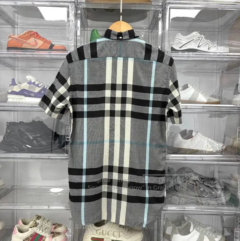 Burberry Burberry Gray Checkered Cotton Shirt. Size US S / EU 44-46 / 1 - 2 Thumbnail