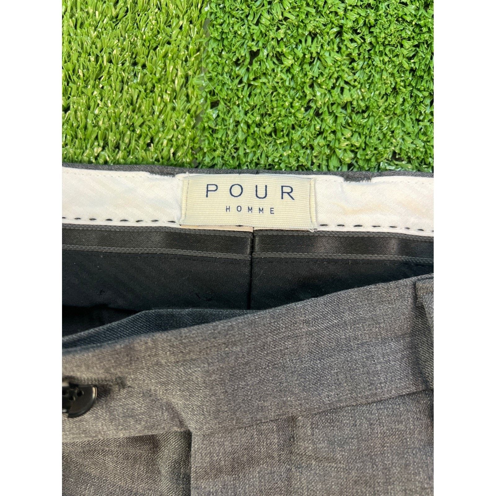 Other Pour Homme Men's Classic Grey Dress Pants 36 Size US 36 / EU 52 - 3 Thumbnail