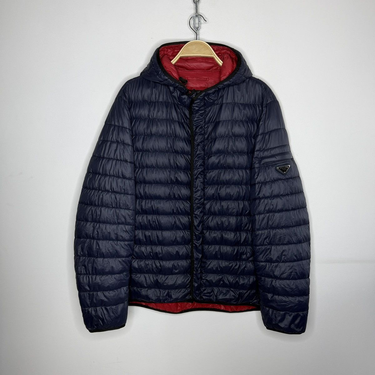 Prada Milano Puffer Down Jacket Re-Nylon Archive Navy