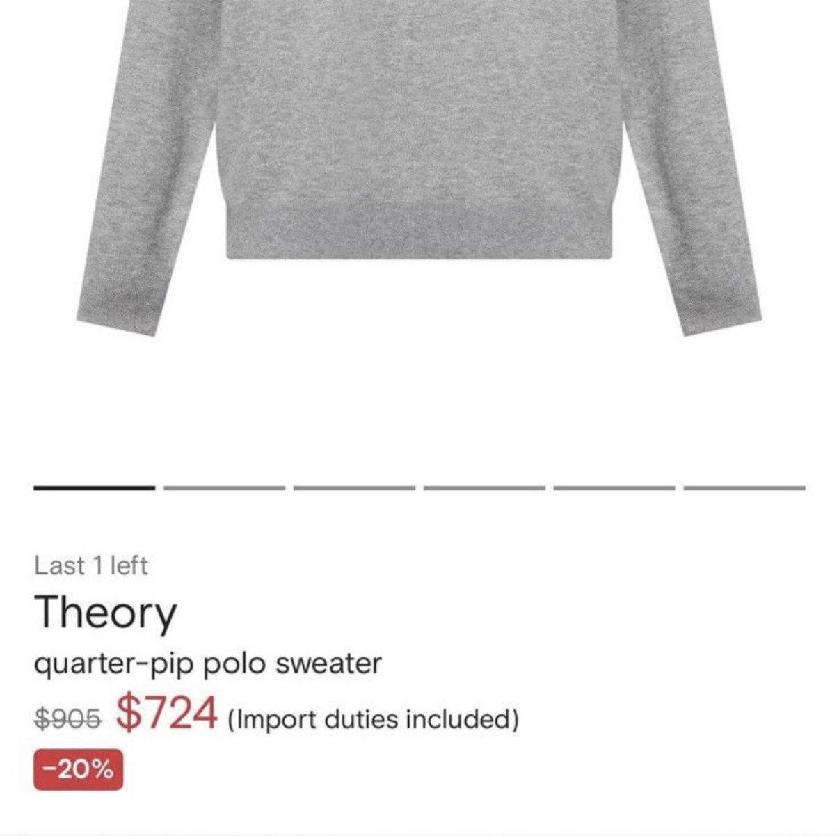 Theory Theory Grey Long Sleeve Quarter Zip Polo Shirt Size US M / EU 48-50 / 2 - 3 Thumbnail