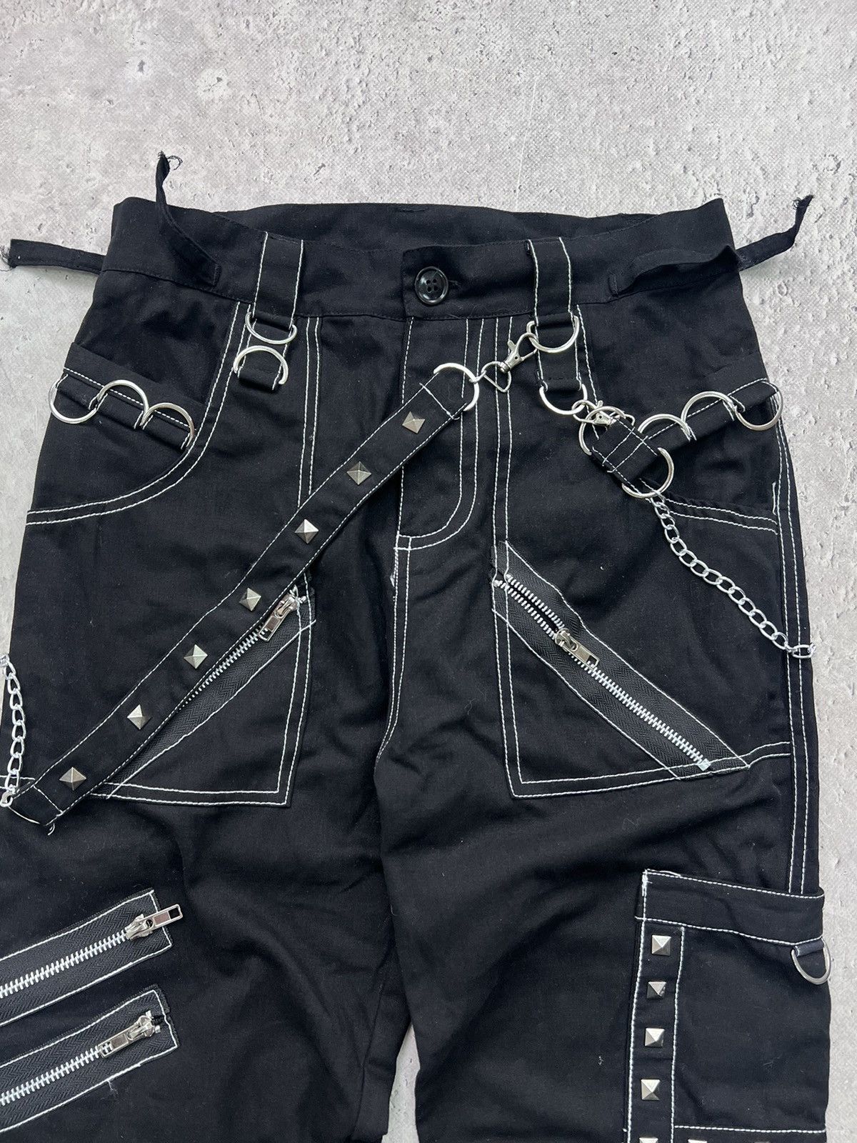 KMRii × Le Grande Bleu (L.G.B.) × Tripp NYC 2000s TRIPP NYC PANTS GOTHIC DENIM BONDAGE Size US 29 - 5 Thumbnail