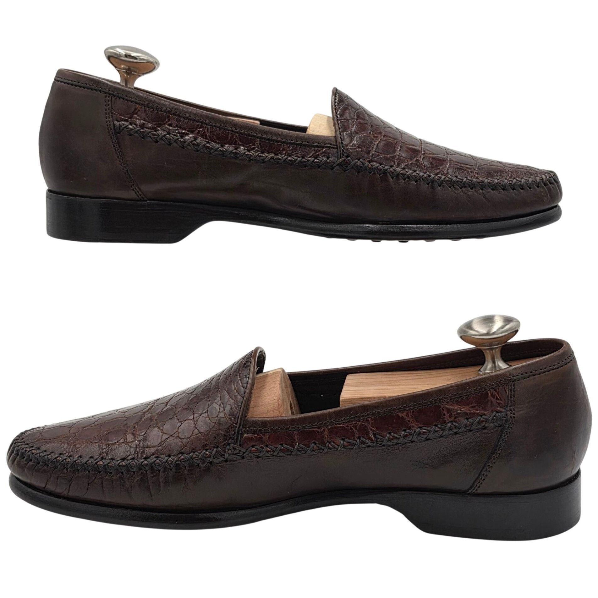 Bragano Worn once? Vintage Bragano Exotic Alligator Italy Loafer 8.5 Size US 8.5 / EU 41-42 - 6 Thumbnail