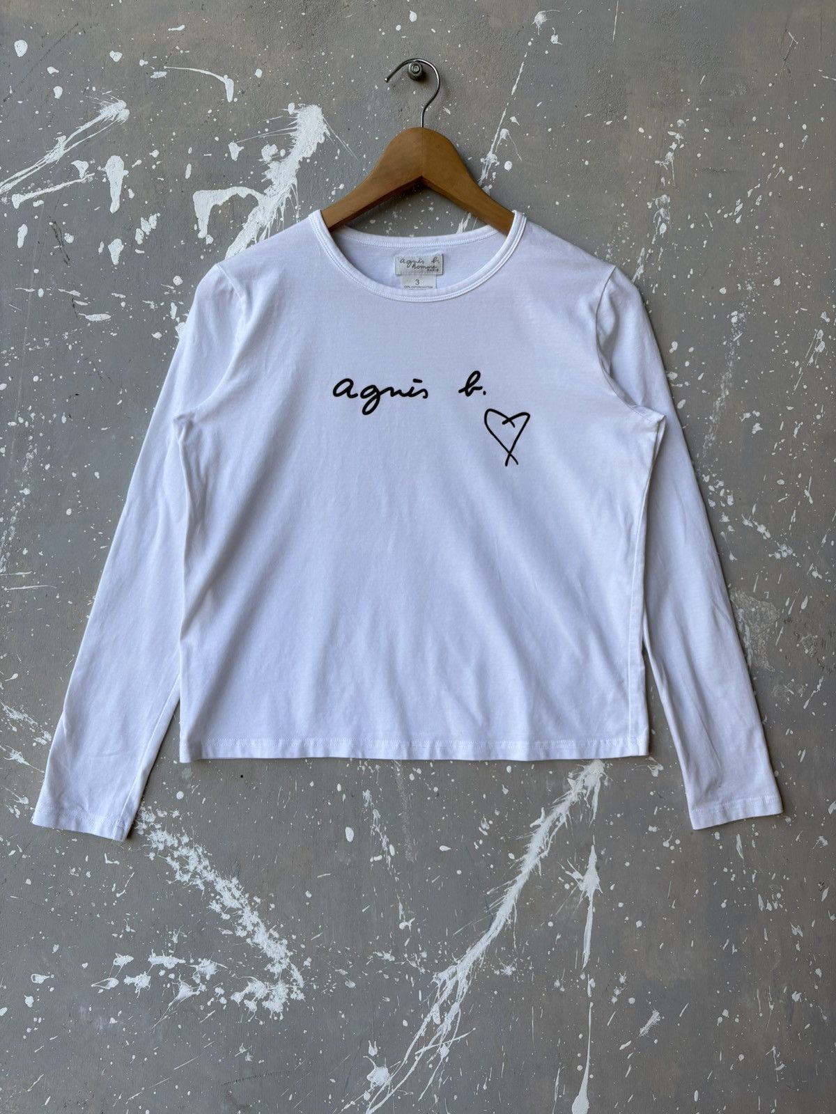 agnes b. Rare Vintage 90's Agnes B Center Logo Longsleeve T Shirt