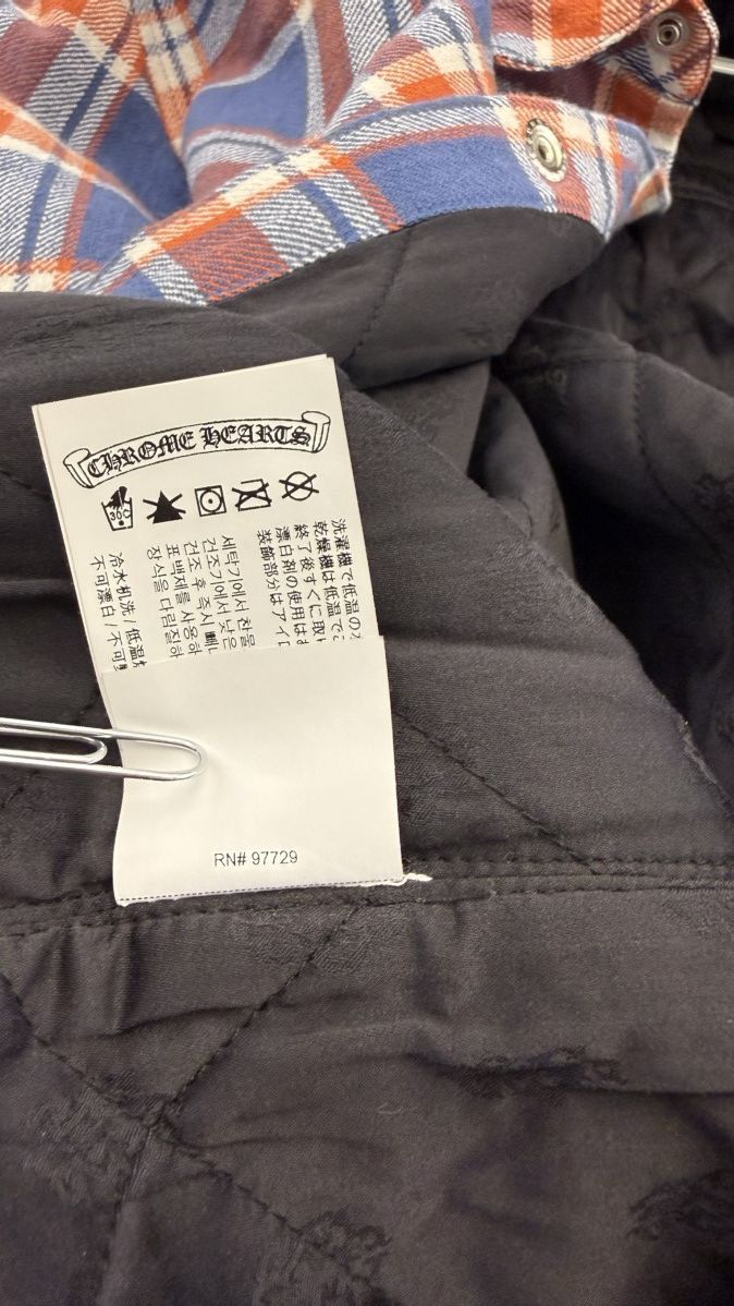 Chrome Hearts Ultra Rare Chrome Hearts Padded Flannel Shirt Floral Jacket Size US XXL / EU 58 / 5 - 11 Thumbnail