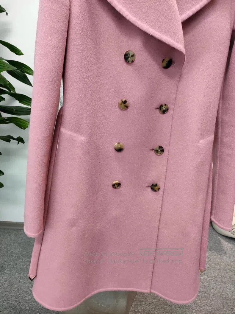 Valentino Valentino Pink-purple woolen coat Size S / US 4 / IT 40 - 3 Thumbnail