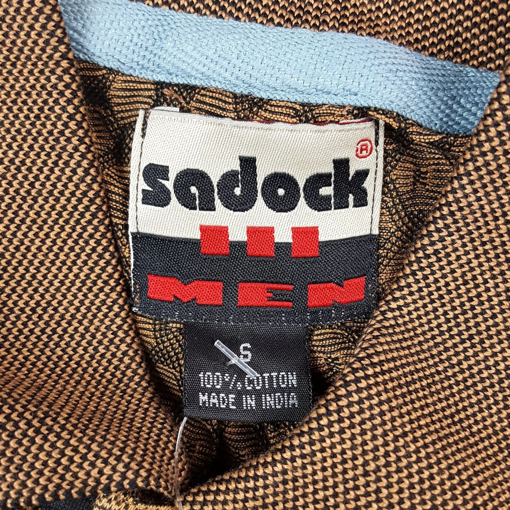 Vintage VINTAGE Sadock Polo Shirt Men S Geometric Cotton 90s Preppy Casual Summer Size 36R - 6 Thumbnail