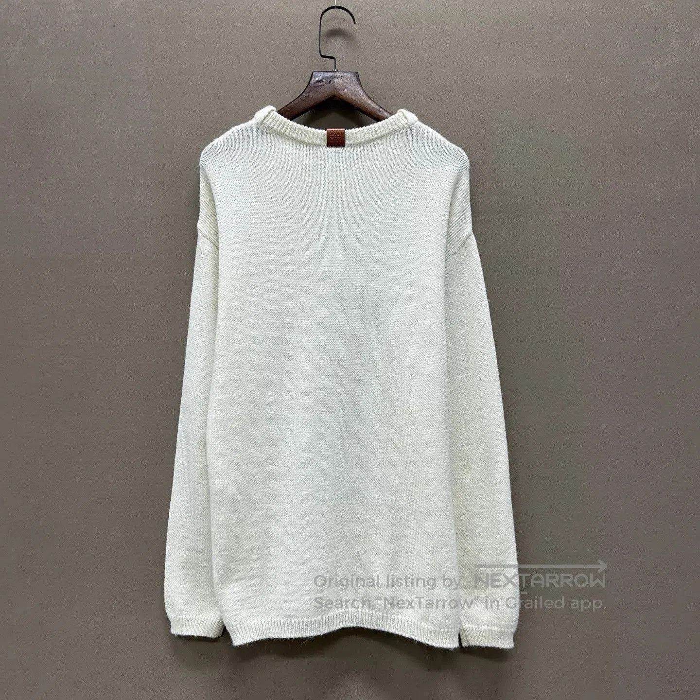 Loewe White Oversized Long Sleeve Knit Sweater. Size US XS / EU 42 / 0 - 2 Thumbnail